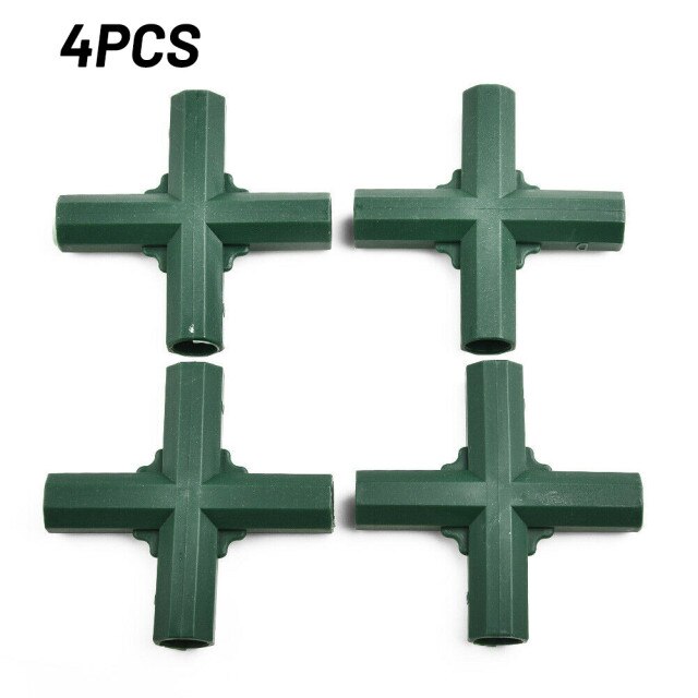 Green Connector Greenhouse Joints Plastic Pole Structure Accessories Adapter: D