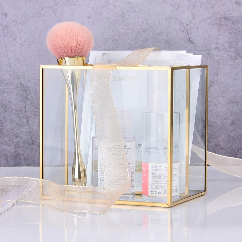 Helder Glas Make-Up Doos Cosmetische Opbergdoos Make Borstels Organizer Potlood Lipstick Houder Makeup Tools Organizer Case WJ602