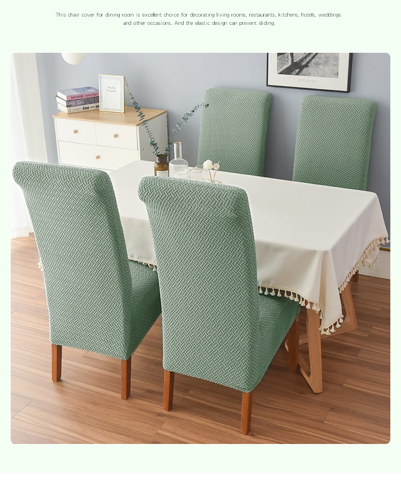 Housse de chaise molletonnée à haut dossier, protection anti-salissure, pour salle à manger, Banquet, mariage, taille XL