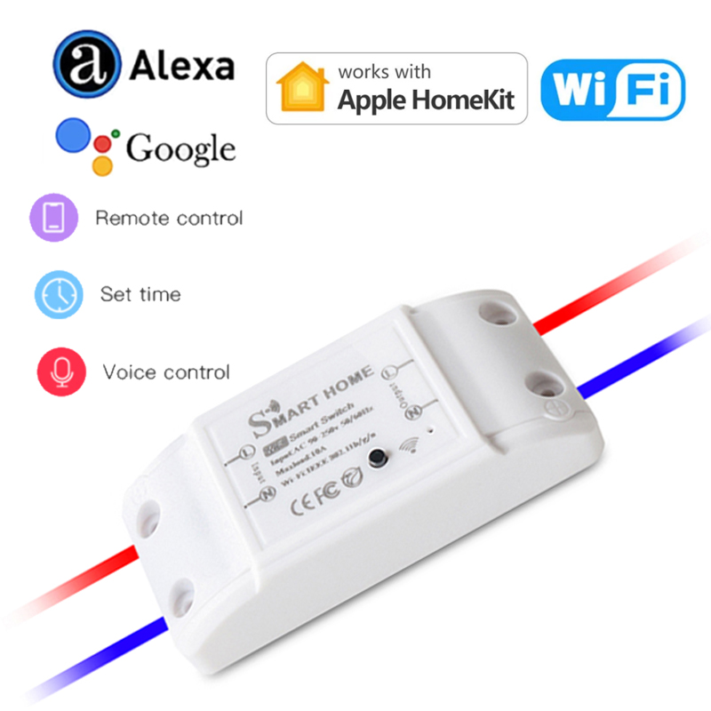 10A 90-250V Wifi Slimme Lichtschakelaar Smart Home Universele Breaker Moudle Timer Voice Control Werk Met Homekit alexa Google Thuis