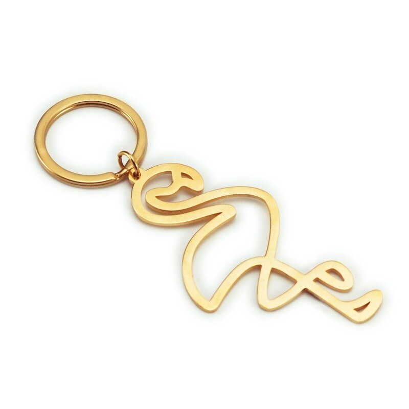 Animal Keychain Man Hollow Out Flamingos Key Chain Women Key Holder Couples Keyring Party Key Ring Pendant Zinc Alloy Porte Clef