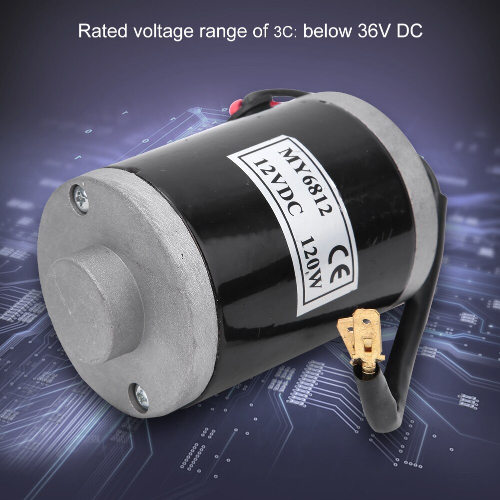 MY6812 12V 120W Hoge Snelheid Motor Met Tandwiel Scooter Kleine Borstel Motor Met Riem Katrol Elektrische Scooter E Fiets Accessoire