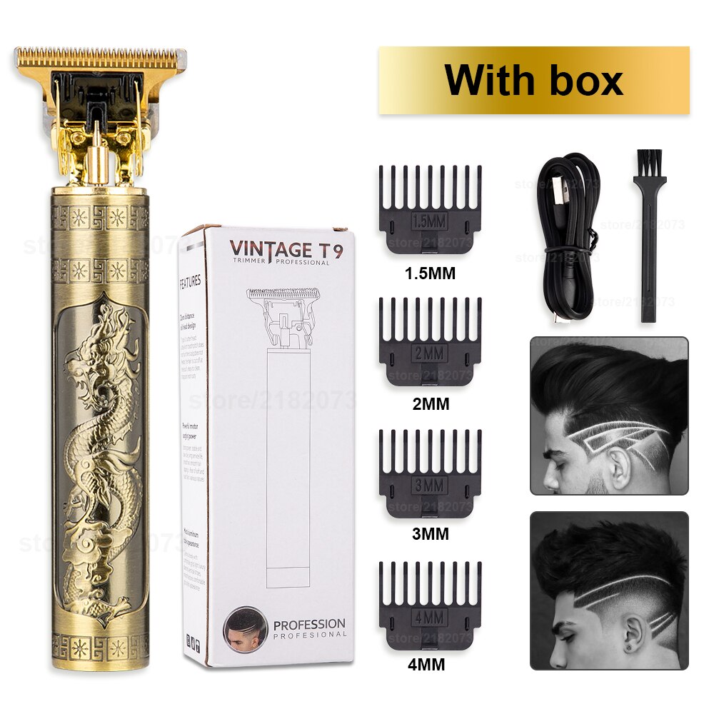 Tondeuse Voor Mannen Oplaadbare Boeddha Dragon Professionele T Scheerapparaat Baard Trimmer Haar Snijmachine Outliner Haar Trimmer: USB B