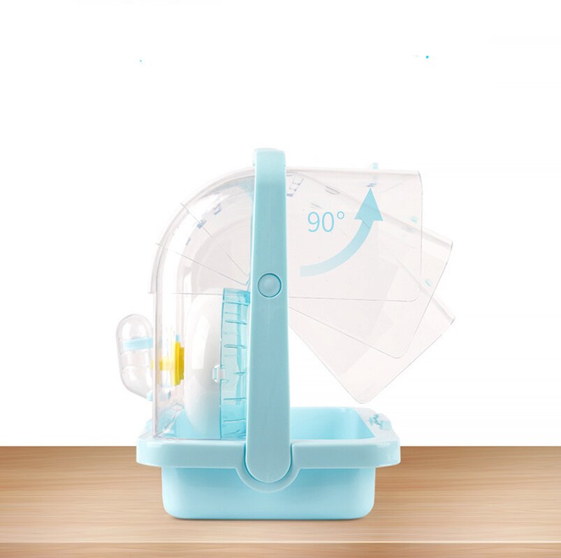 Esquilo transparente de plástico em gaiola para viagens, 27*20.3*28.2cm, esquilo ouriço, casa de viagem, portátil com caixa carregadora de animais de estimação pequena, 1 peça