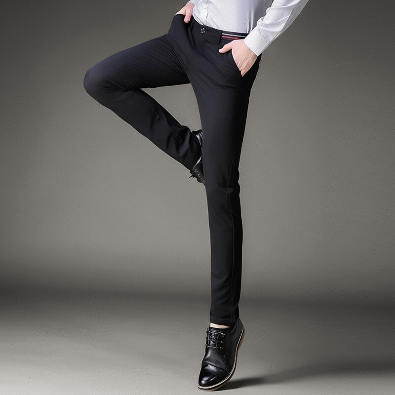 Jbersee pantalones de vestir para hombre, pantalones formales ajustados, traje, pantalones de negocios informales para boda para hombre, vestido negro para hombre, pantalones de perfume masculino