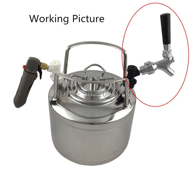 Homebrew Beer Tap Polished Chrome Draft Beer Faucet - Keg Tap Kegerator Spout With Ball Lock Quick Disconnect Kit