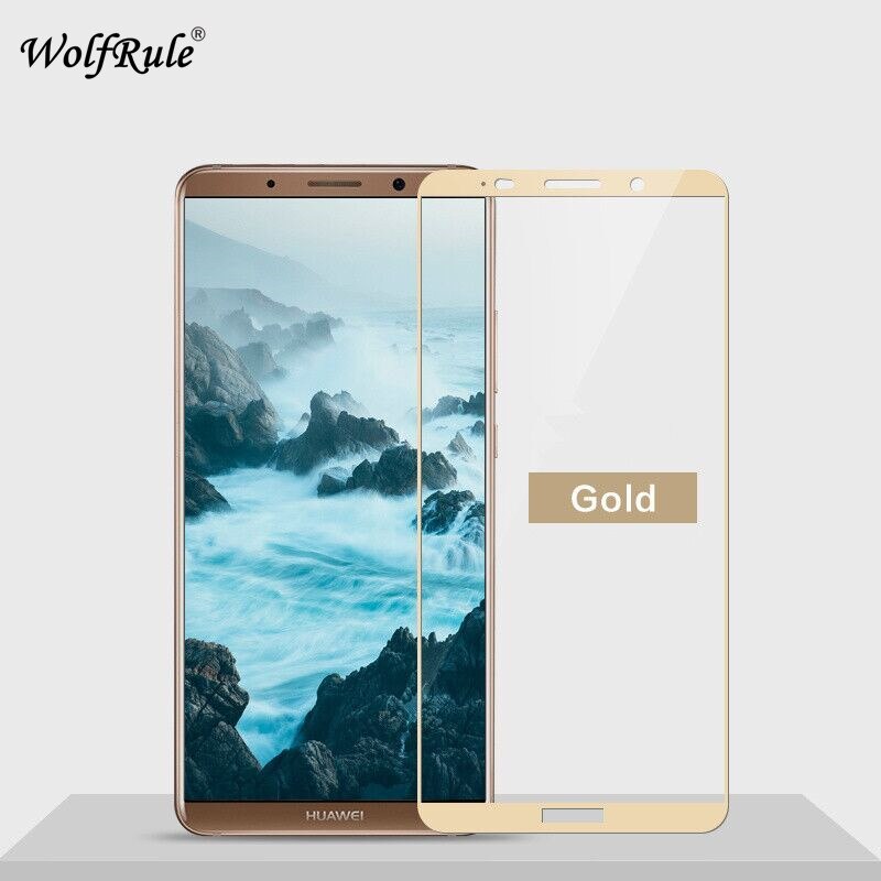 2 stuks Screen Protector Glas Voor Huawei Mate 10 Pro Gehard Glas Voor Huawei Mate 10 Pro Volledige Cover Glas voor Huawei Mate 10Pro: Gold