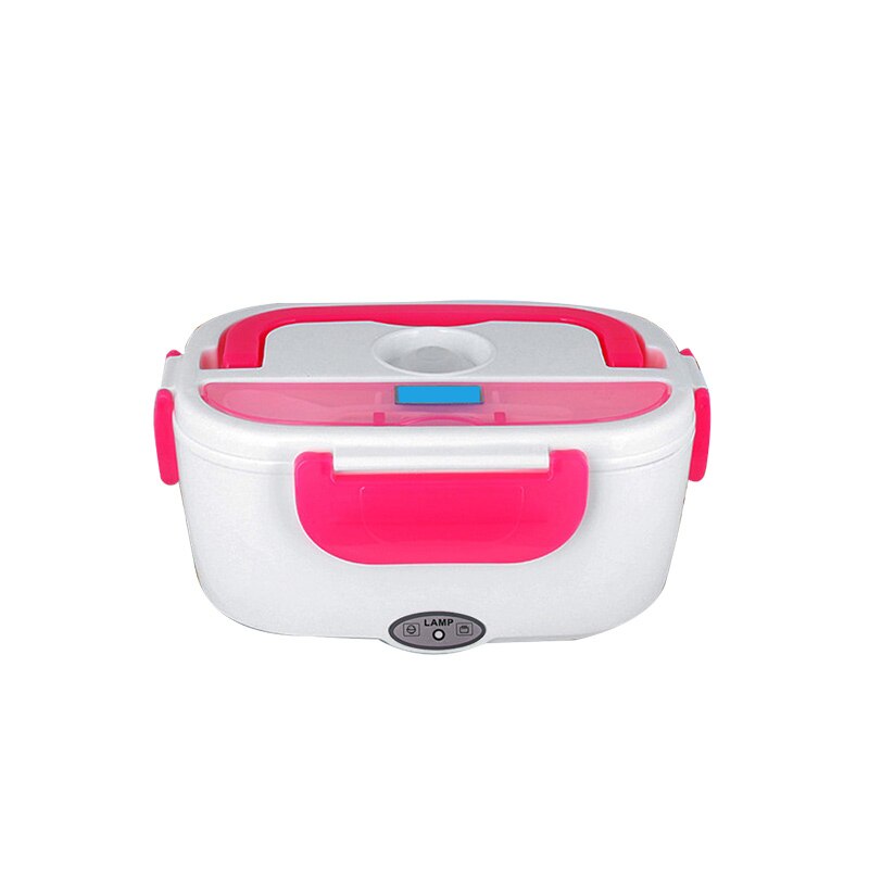Electric Heated Lunch Box Bento Travel Food Warmer Container Vehicle Heating Cup For Worker Student EU Plug Portable Safe: Red