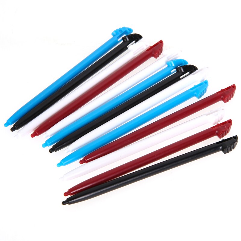 Blue Black 12pcs Multi Colors Handheld Video Game Plastic Touch Stylus Pen For 3DS XL LL L3EF