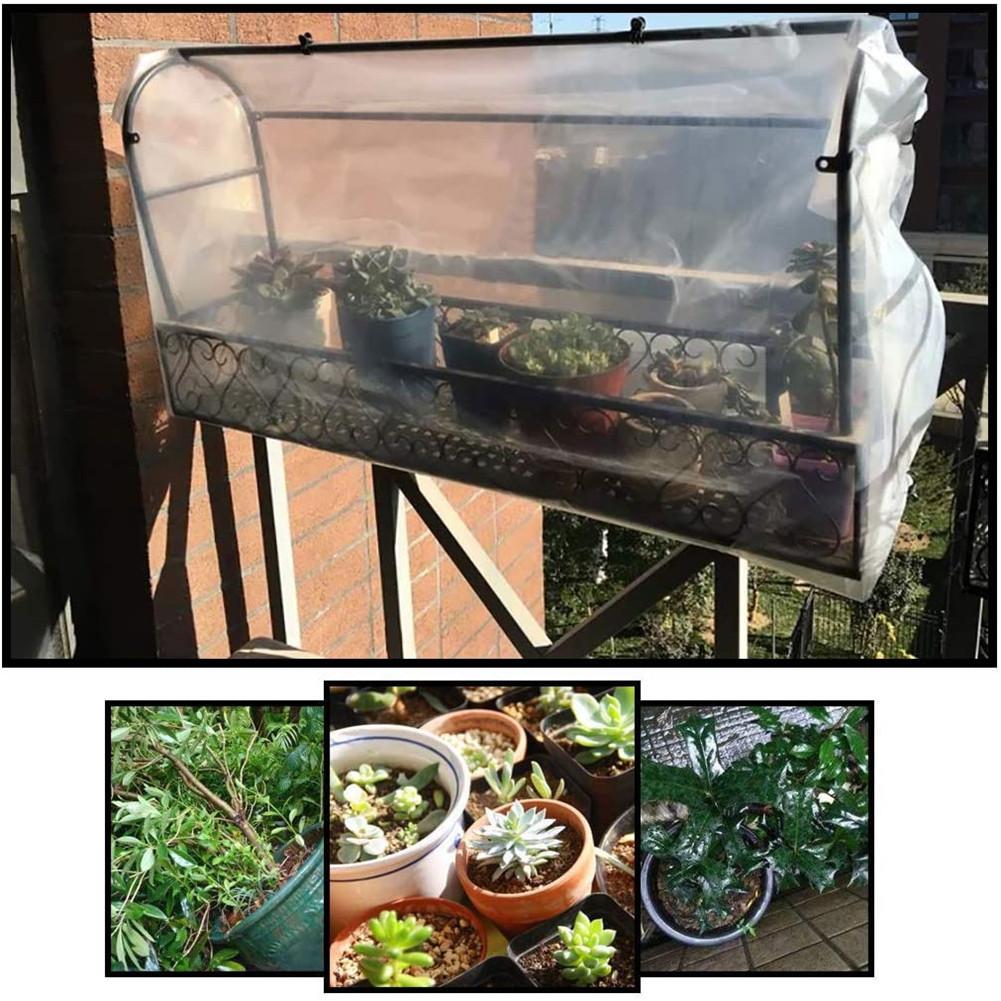 3*3m/2*3m/2*2m Plant Tarp Cover Transparent Rainproof Poly Tarp Tarpaulin Garden Winter Greenhouse Cover Winter Plant Protector