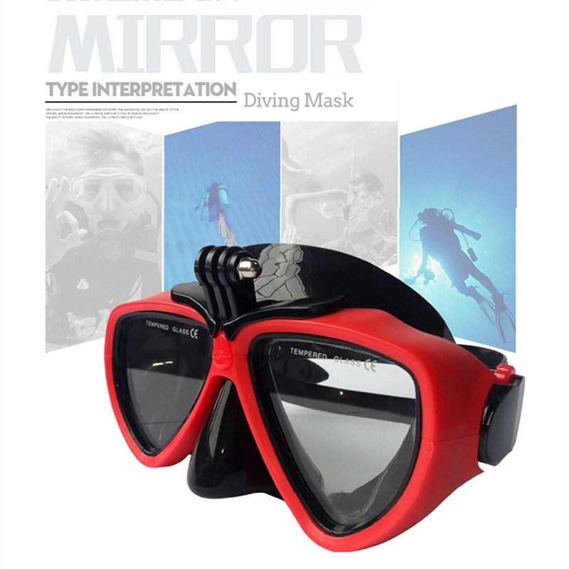Duikbril Masker Sport Scuba Met Onderwater Camera Mount Gehard Glazen Masker Apparatuur HT15-0024