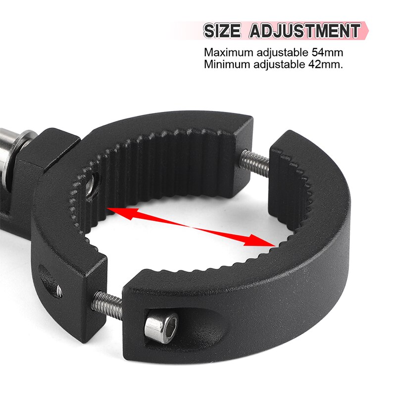Soporte de abrazadera para faros de motocicleta, lámpara de horquilla de tubo CNC, montaje de parachoques, soporte de montaje ajustable, 42mm-54mm