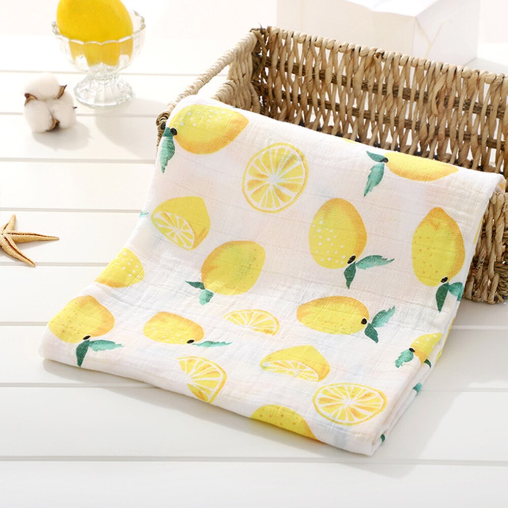 -né bébé Swaddles 100% coton mousseline bain gaze couverture douce imprimé dessin animé écharpe pour bébé sac de nuit poussette couverture tapis de jeu: Color 18