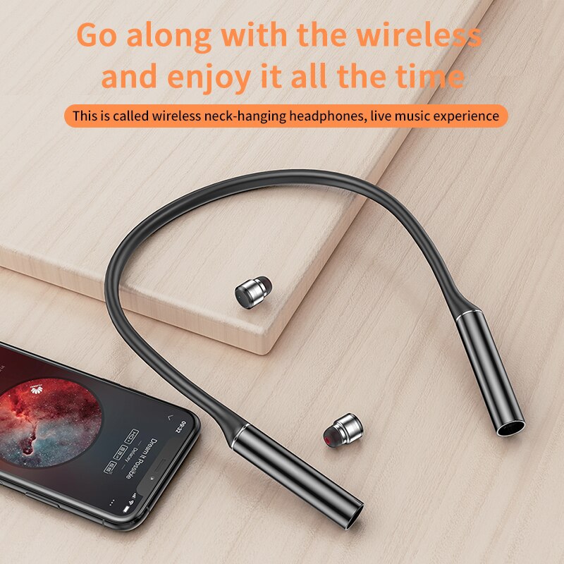 Wireless Earphones Neckband Magnetic Sports 5.1 Bluetooth Earphone Stereo Earbuds Headphones With Mic For All Phones