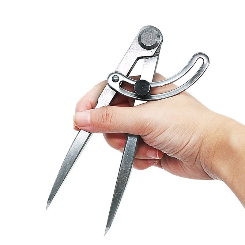 Compas d'espacement réglable, artisanat en cuir, outil rotatif, tracer bricolage bord Creaser point aile diviseur de ligne transversale compas A1