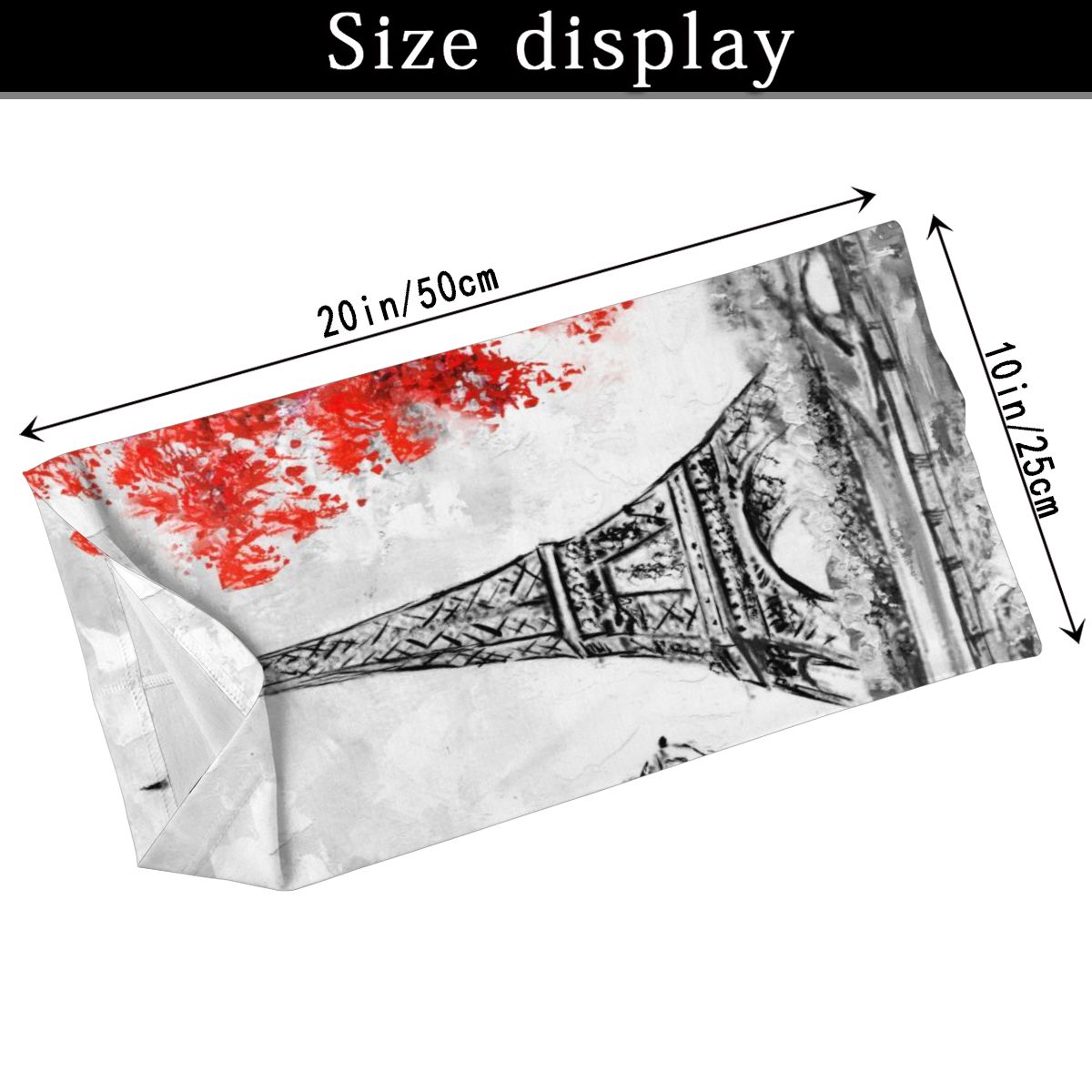 Cache-cou Bandana, masque de pêche, écharpe pour Couple sur peinture tour Eiffel, couvre-chef d&#39;extérieur multifonctionnel