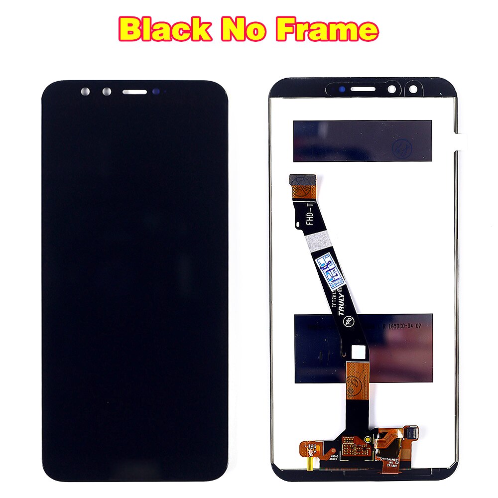 100% testowany wyświetlacz LCD robić Huawei Honor 9 lite 5.65 calowy ekran dotykowy Digitizer montaż ramki z bezpłatnym szkłem hartowanym: czarny bez rama