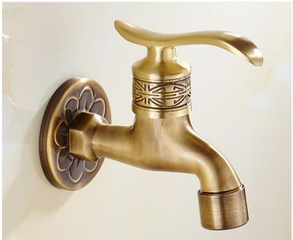 Robinet de toilette, robinet Bronze Antique de machine à laver, robinet de toilette, robinets de jardin décoratif pour l'extérieur: Gris clair
