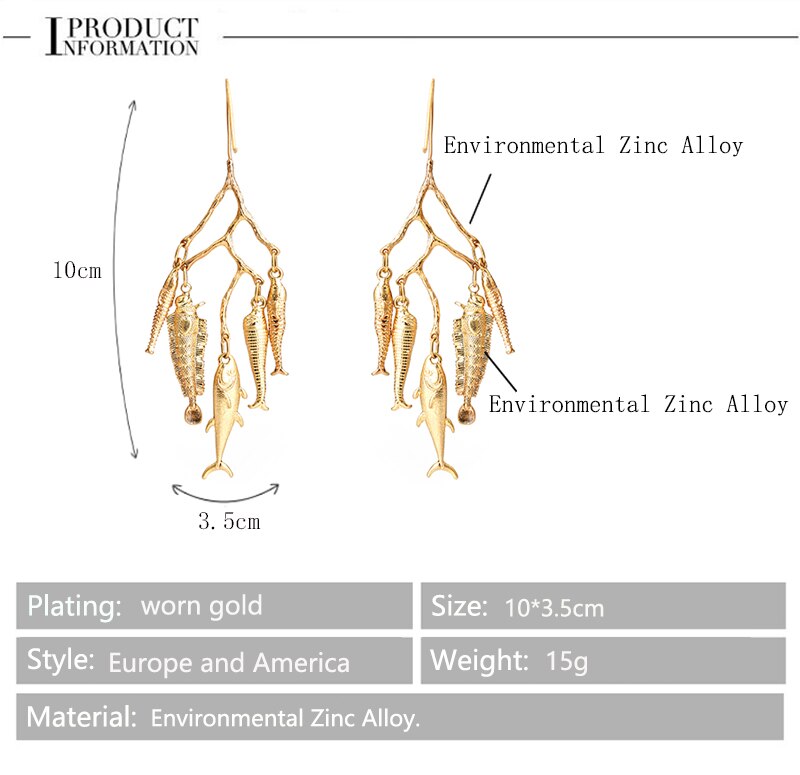 Fan Metal Earrings for Women Jewelry dangle Earrings Bohemia White/Golden fans Earring: MSE-191211464
