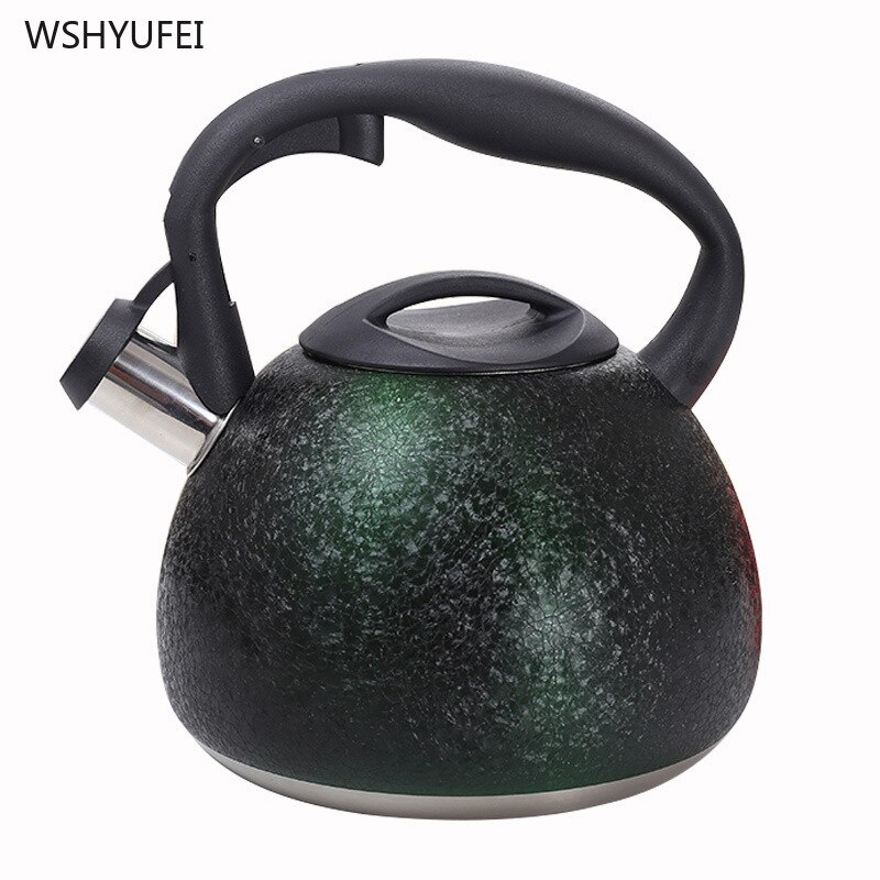 3l utomhus camping rostfritt stål sköldpadda spricka visslande vattenkokare vattenkokare induktion spis visselpipa te hem hem kök