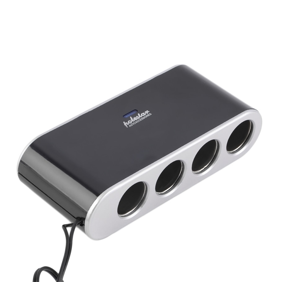 4 Way Multi Socket Autolader Voertuig Auto Sigarettenaansteker Splitter & Dual Usb-poorten Plug Adapter 12V 24V