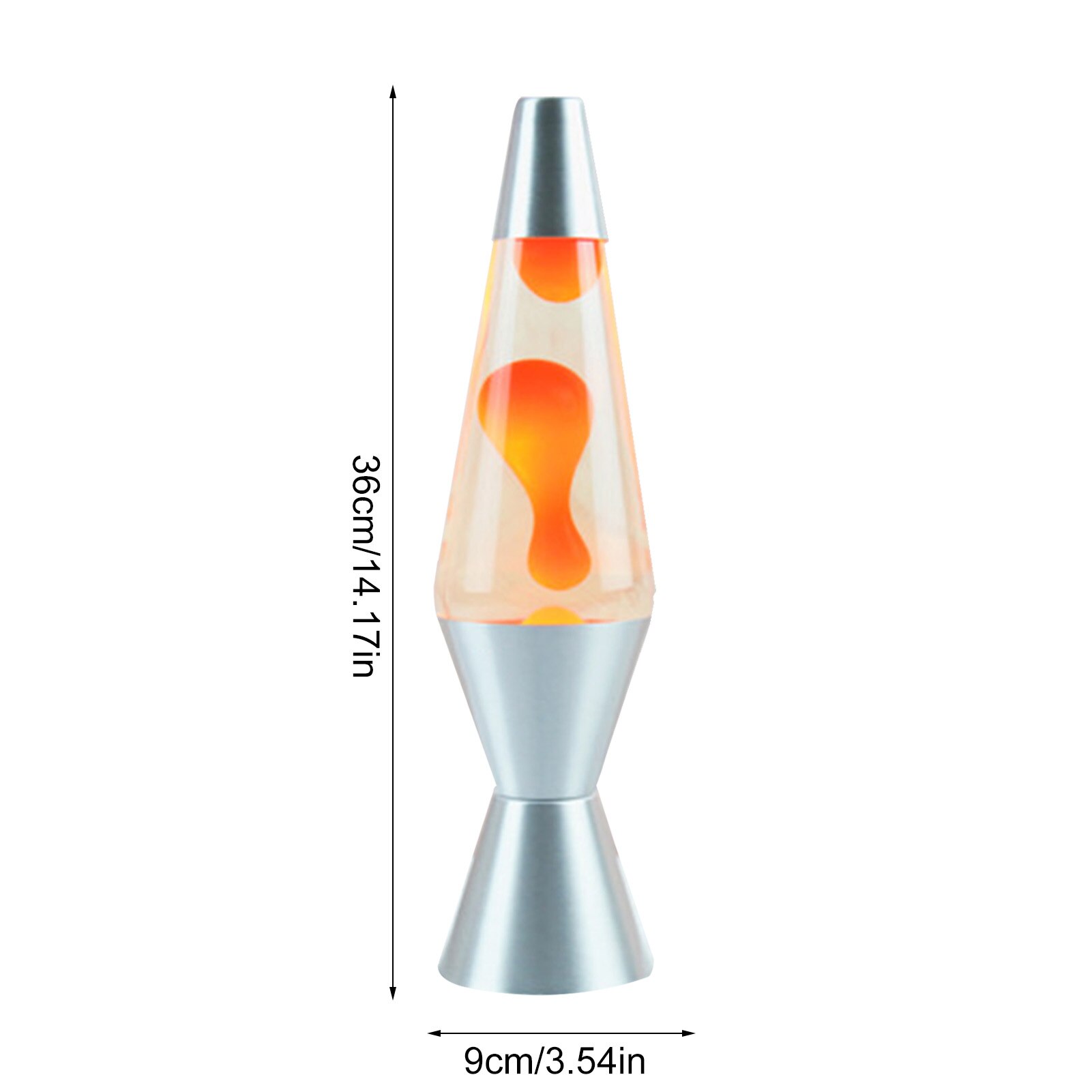 Lava Lamp Silver Base Lamp 33ml Home Decor Innovative Lamp Practical Durable Night Light For Outdoor Landscape Garden Decoration