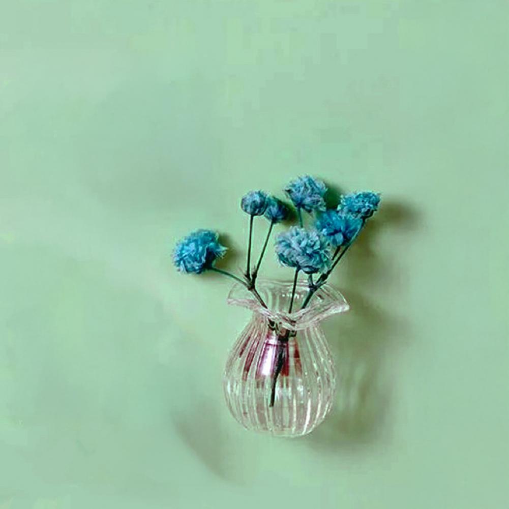 Glasvase Kühlschrankmagnet 3D Miniatur Blumenvase Kühlschrankmagnet für Home Office Küche Spind Kühlschrank Glas Mini