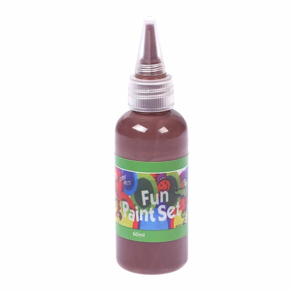 Wasbaar Kinderen Verf Acryl Verf Slang Diy Muur Schilderen Art Verf 60 Ml Hand Painted Textiel Verf Felgekleurde #25: Coffee 