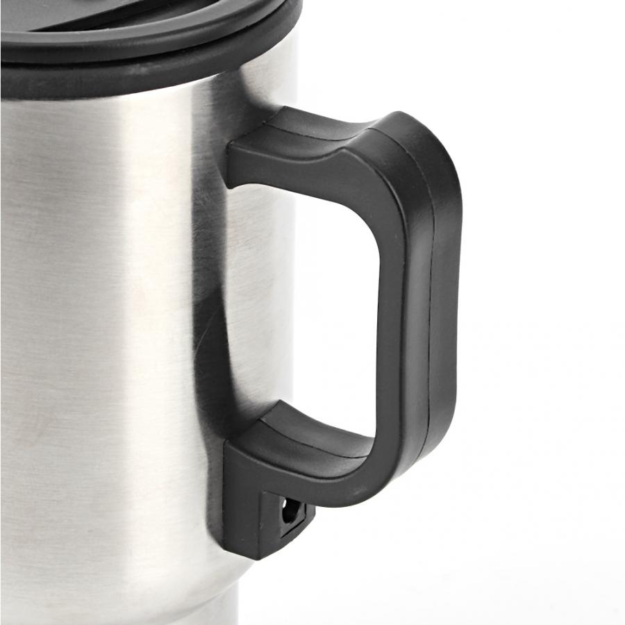 Estufa eléctrica-taza de calefacción eléctrica para coche, de acero inoxidable, portátil, para viaje, agua, café, té, 12V, 450ml