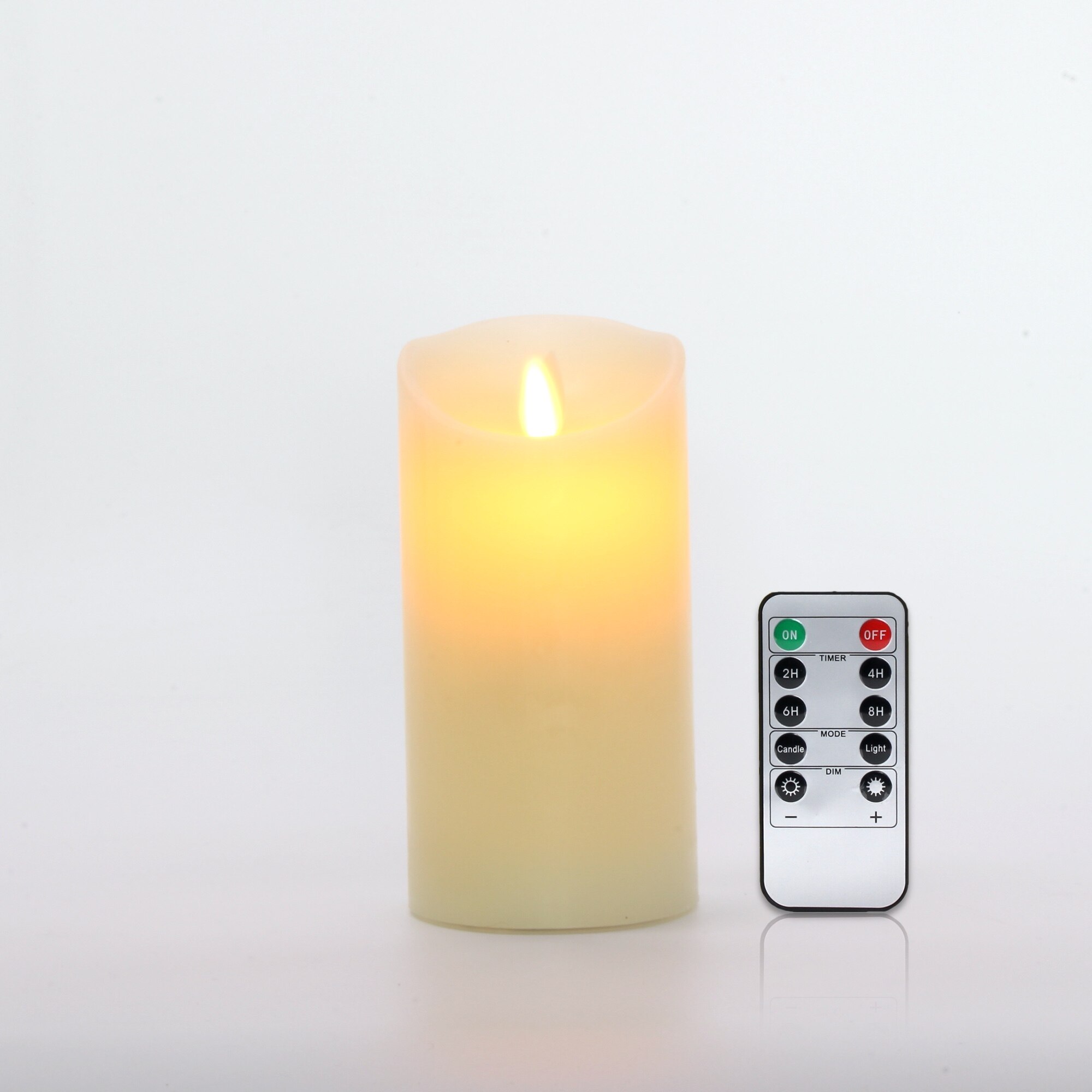 Velas LED sin llama, pilares LED con pilas, cera Real y mecha de llama móvil, vela parpadeante con Control remoto: Marrón