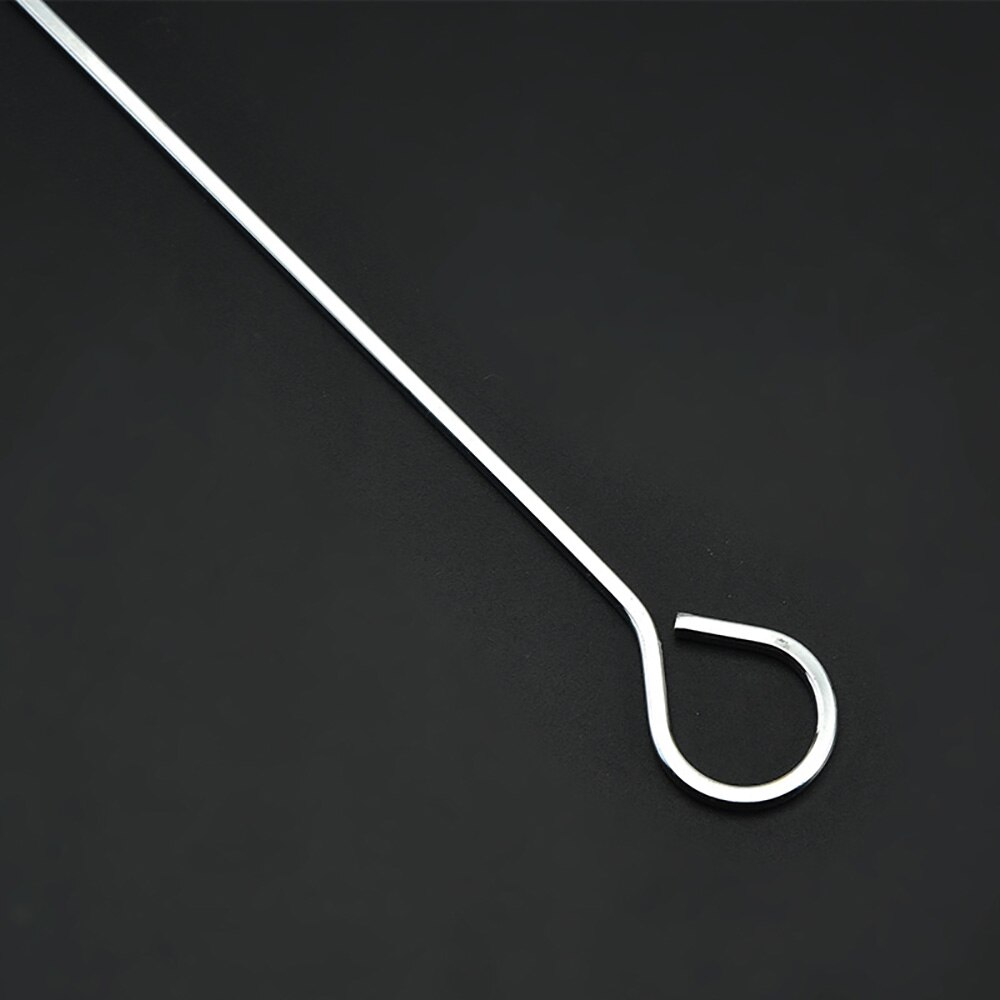 10 st rostfria spett återanvändbara platta grillspett bbq nålstick för utomhuscamping picknickredskap