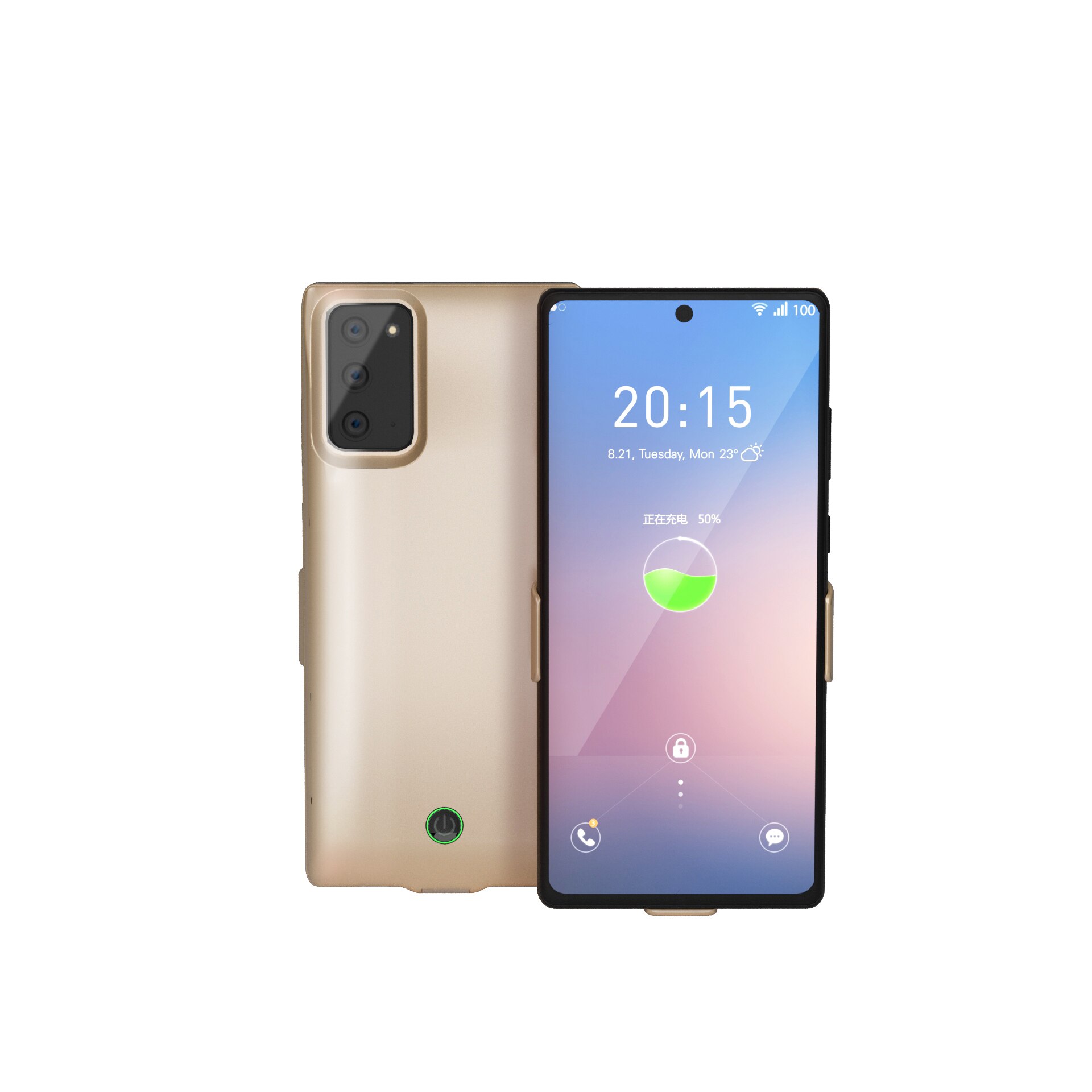 Battery Charger Case For Samsung Galaxy Note 20 Ultra Note20 7000nAH Anti fall Portable Battery Hard Back Cover: Note 20Ultra Gold