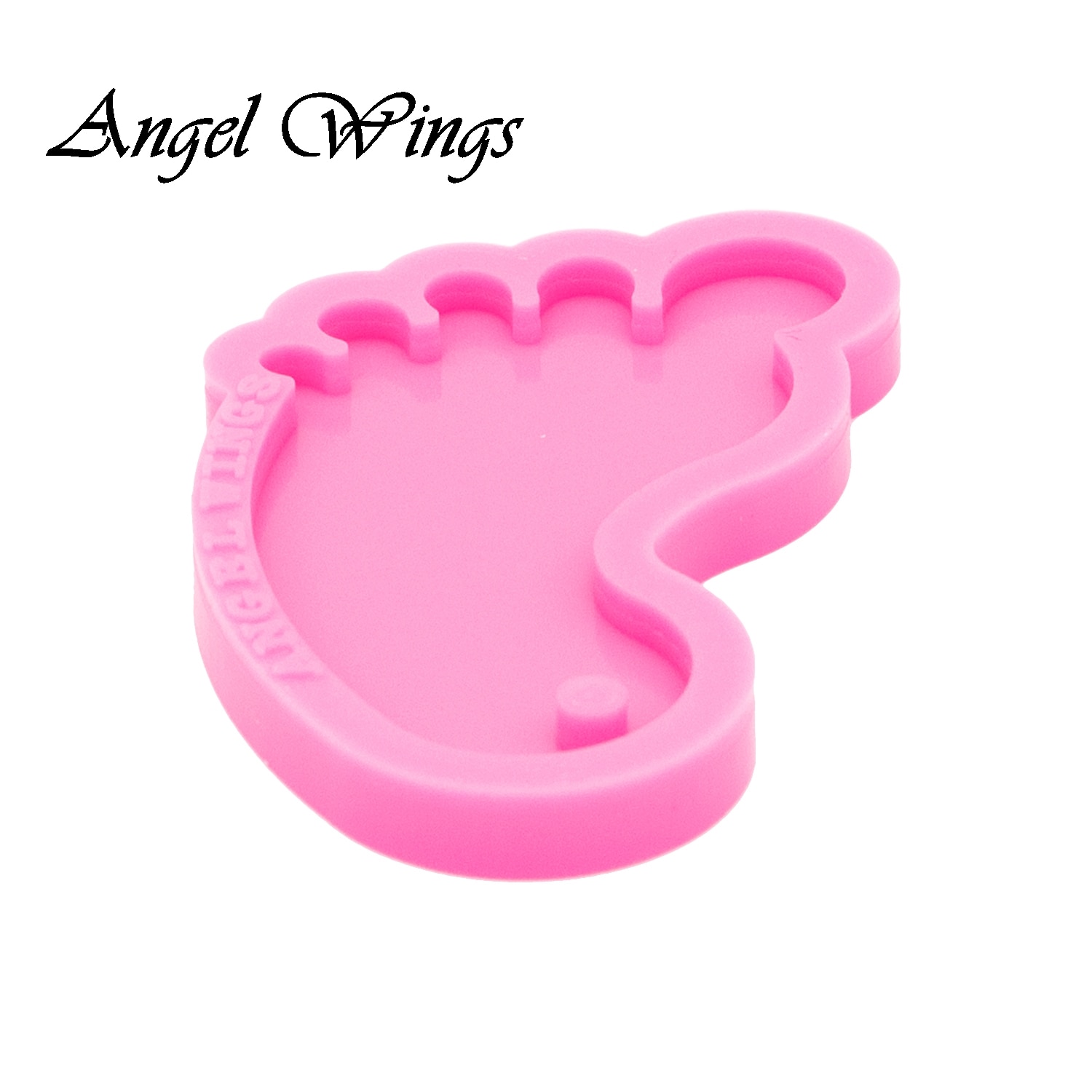 Moldes de silicona para llaveros de pies de bebé, collar DIY, joyería, molde de resina epoxi brillante DY0461