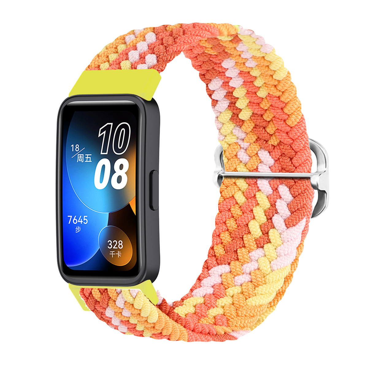 Gevlochten Solo Loop Voor Huawei Band 9 8 7 Band Verstelbare Smartwatch Accessoires Elastische Nylon Armband Correa Huawei Band8 Band