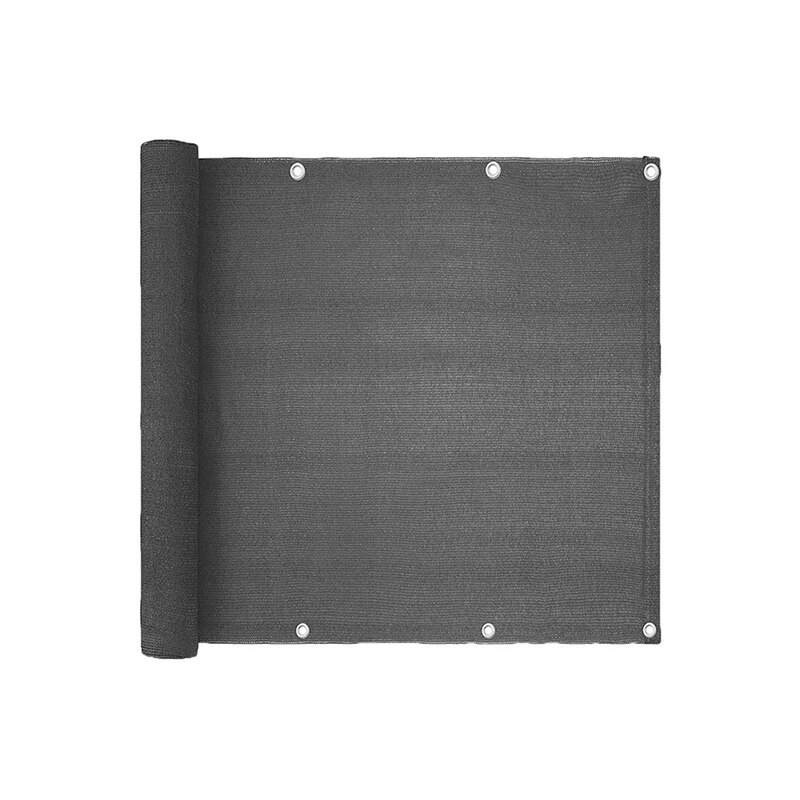 Balcony Safety Net Home Privacy Shade Sail Garden PE Buckle Sunscreen Net Gray Black Color: Gray