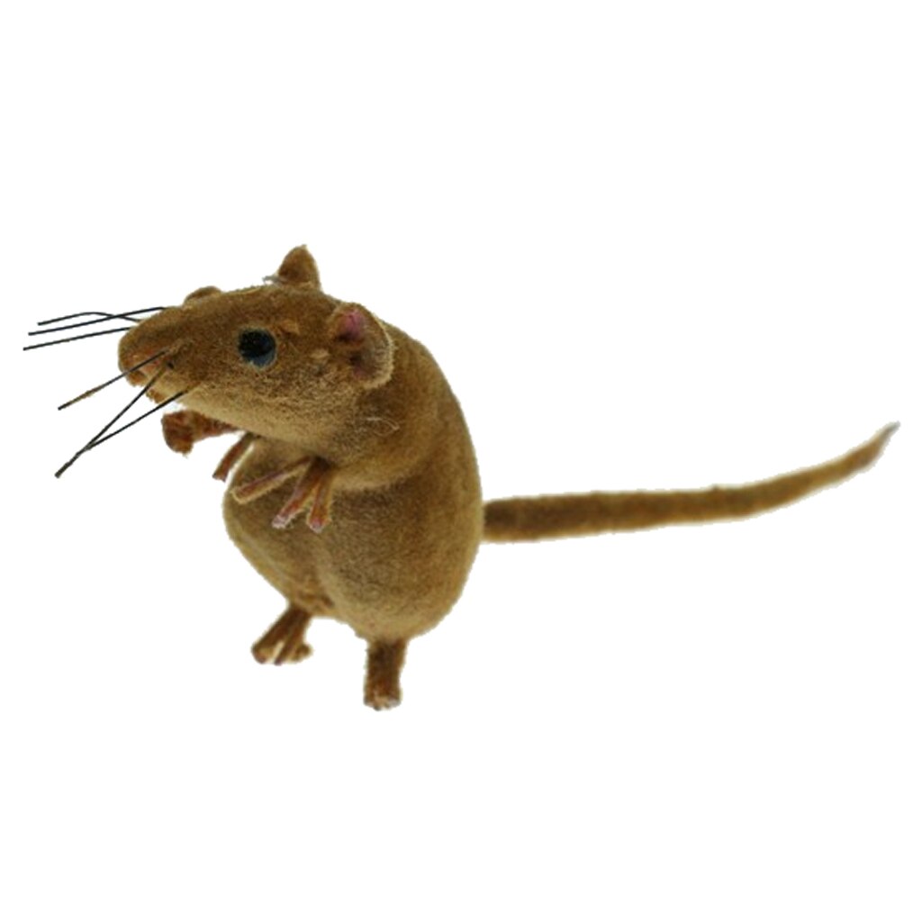 Handcraft Clay Lawn Mouse Lifelike Animal Ornament Model Statues Lawn Decorative Sculpture