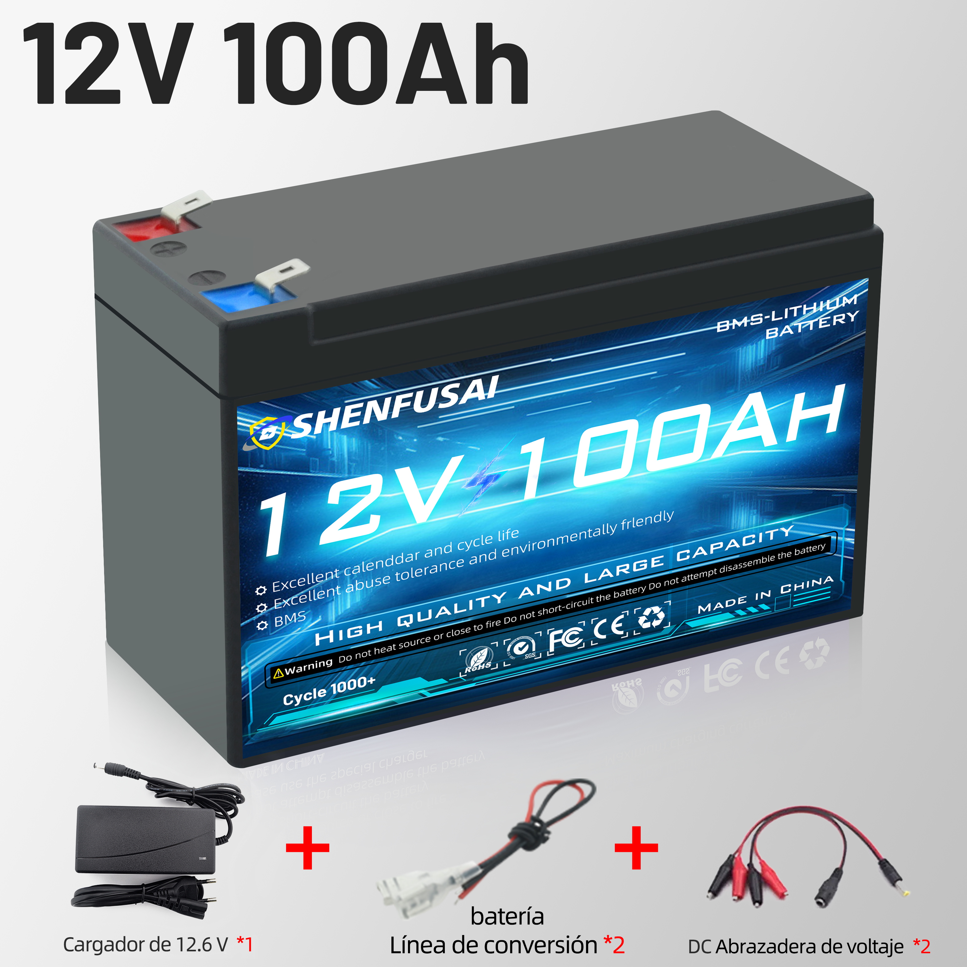 Akumulator litowo-jonowy 18650 wbudowany 12V 100Ah/80Ah BMS 30A do oświetlenia awaryjnego pojazdów elektrycznych, akumulator samochodowy do zabawek: FIOLETOWY