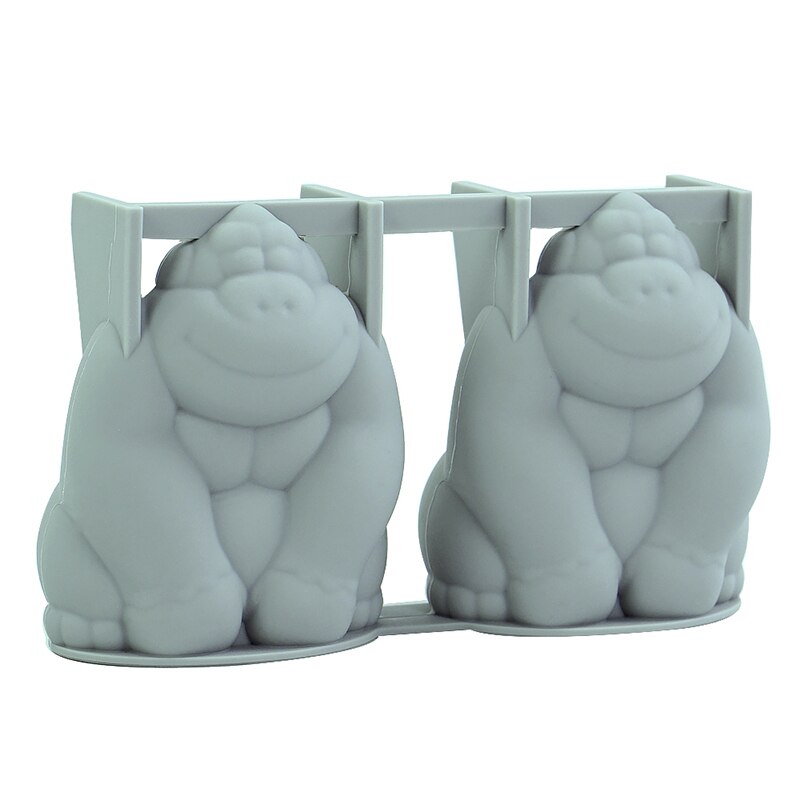 1 set Gorilla Shape Ice Cubes Home Kitchen Ice Cube Tray Summer Ice Tray Drinks Molds Ice Cube Mold Storage Containers