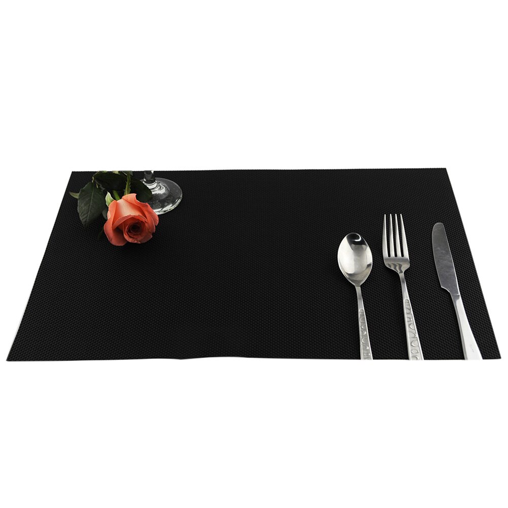 Tapete aislante para mesa de PVC lavable, salvamanteles antideslizante, Occidental: Black