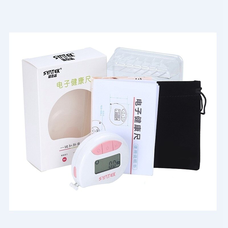 Syntek Digital Body Tape Measure 150cm LED Electronic Health Band Tape Ruler Circumference Linear Measure Mode Body Fat Calipers