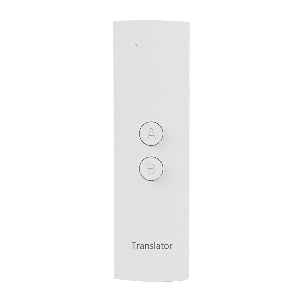 Portable Smart Voice Translator Real Time Multi-Language Speech Interactive Translator Voice Text Bluetooth Translator: White