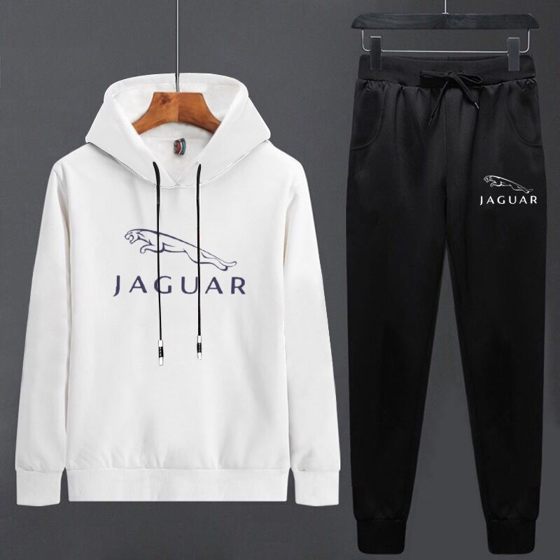 Spring style sweater suit casual Korean Hooded Sweater slim fashionable printed sportswear: XXL / Black