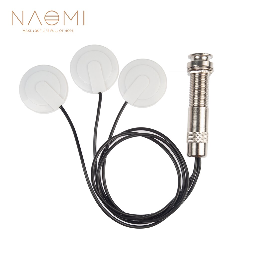 Acoutic Guitar Pickup Preamp LC-5 5 Bands EQ Equalizer Acoustic Guitar Preamp EQ Equalizer Tuner Piezo Ceramic Pick-up: NM-3W WHITE