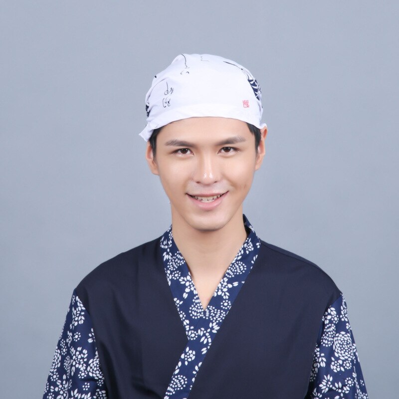Japanese Ramen Noodle Restaurant Bar Sushi Chef Unisex Waiter Hat Turban Cap Men Women Kitchen Cooking Workwear Caps