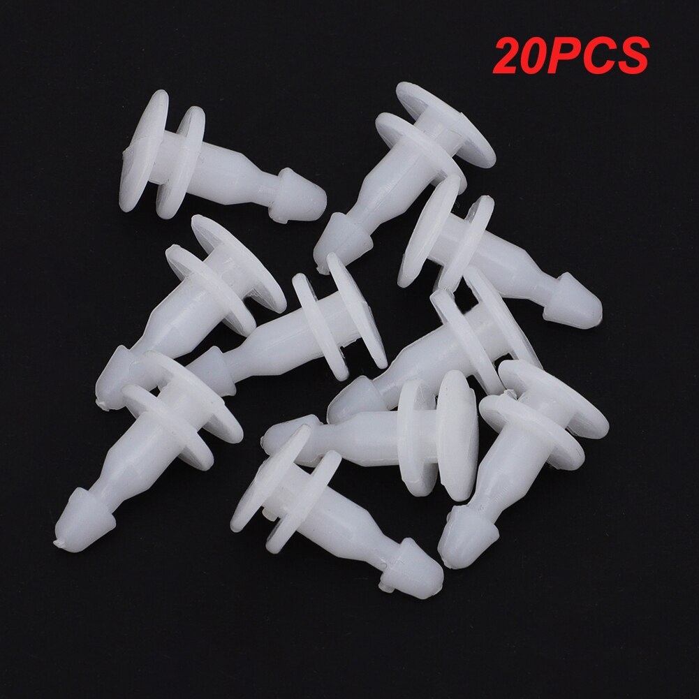 0155302903 For Nissan Patrol GU Y61 Navara D22 Wheel Arch Fender Clips Flare Liner Flare Clip Front Rear White 10/20/30PCS: 20PCS