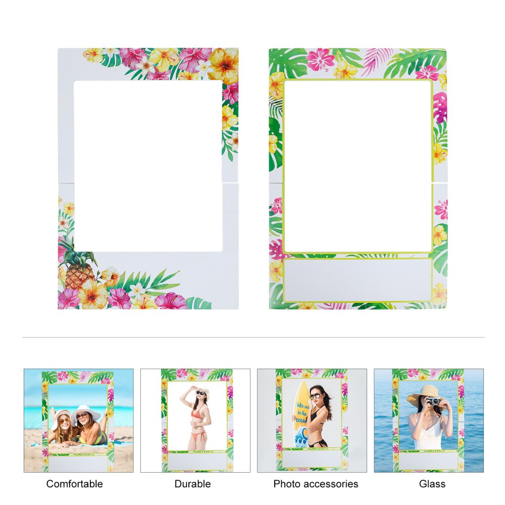 1Pc Hawaiian Summer Party Photo Frame Prop Party Picture Frame Selfie Props