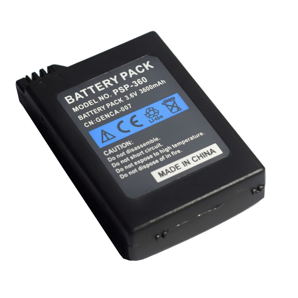 PSP1000 Battery Pack For Sony PSP-110 PSP 1000 Console Gamepad Real capacity 3600mAh 3.6V Rechargeable batteries