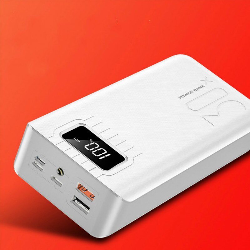 Power Bank 30000Mah Micro Usb Grote Capaciteit Led Display Draagbare Externe Batterij Oplader Voor Smartphones Iphone 12 Pro plus