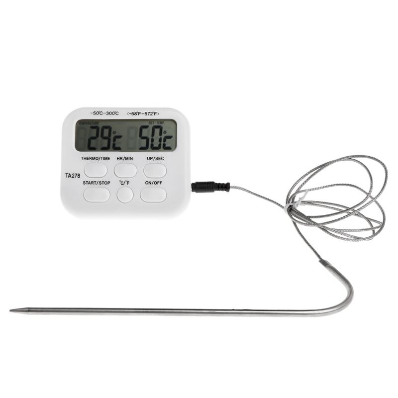 Digitale Bbq Thermometer Koken Vlees Voedsel Oven Grill Keuken Timer Thermometer 77UD