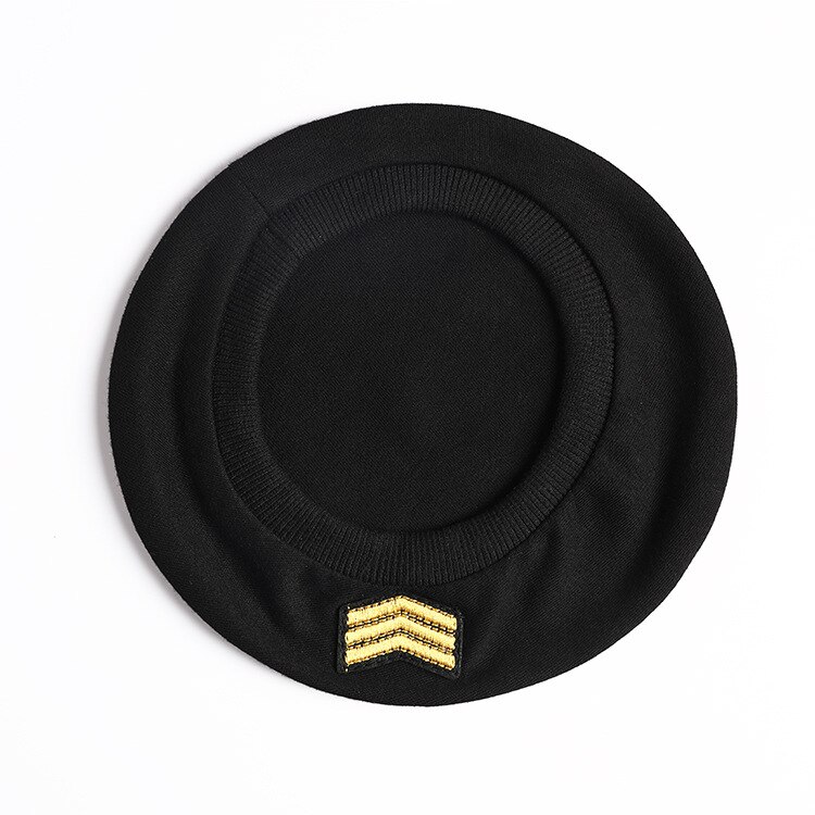 Nieuwkomers Kinderen Baby Boy Marine Baret Hoed Cap Mode Koele Katoen Platte Top Zwart Baby Peuter Kinderen Hoeden Caps groothandelaar